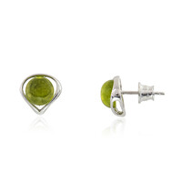 Orecchini in argento con Ambra Verde Colombiana