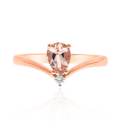 Anello in oro con Morganite AAA