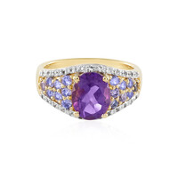 Anello in argento con Ametista Zambiana