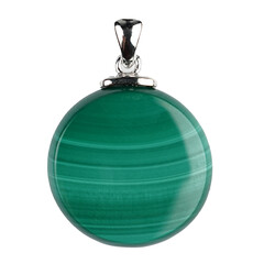Ciondolo in argento con Malachite