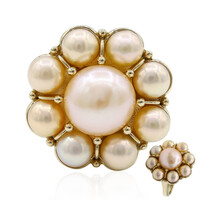 Anello in argento con Perla di Acqua Dolce (TPC)