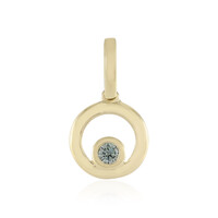 Ciondolo in oro con Diamante blu cielo SI2