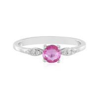 Anello in argento con Zaffiro Rosa del Madagascar