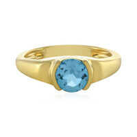 Anello in argento con Topazio Blu Svizzero