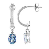 Orecchini in argento con Topazio Mistico Blu