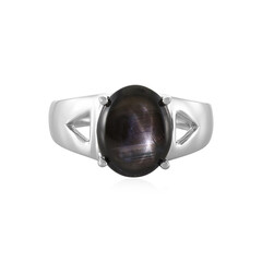 Anello in argento con Zaffiro Stellato Nero