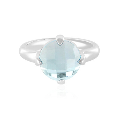 Anello in argento con Topazio Blu Cielo