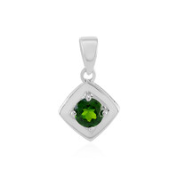 Ciondolo in argento con Diopside Russo