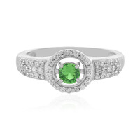 Anello in argento con Tsavorite della Tanzania