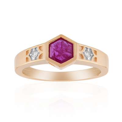 Anello in oro con Rubino Mozambico
