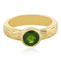 Anello in argento con Diopside Russo