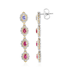 Orecchini in argento con Rubino Tanzania (Gems en Vogue)
