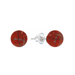 Orecchini in argento con Diaspro Rosso