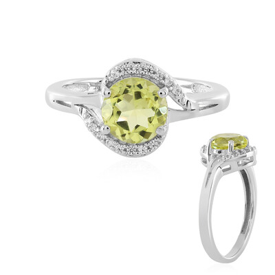 Anello in argento con Quarzo Limone