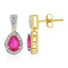 Orecchini in argento con Zaffiro Rosa del Madagascar