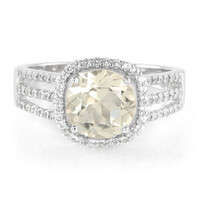 Anello in argento con Citrino Limone