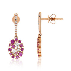 Orecchini in oro con Zaffiro Rosa (AMAYANI)