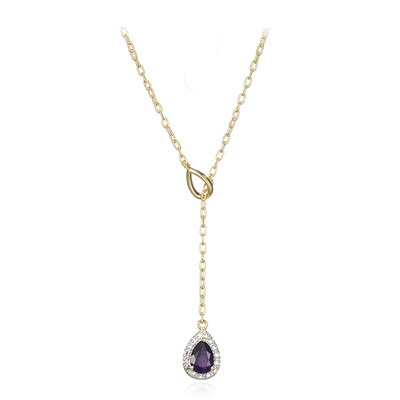 Collana in ottone con Ametista Zambiana (Juwelo Style)