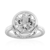 Anello in argento con Topazio Bianco