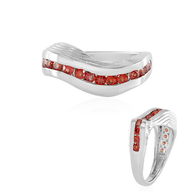 Anello in argento con Rubino Tanzania (SAELOCANA)