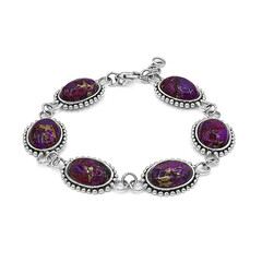 Bracciale in argento con Turchese Kingman Mohave Porpora (Art of Nature)