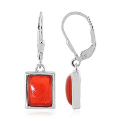 Orecchini in argento con Opale Rosso dell'Etiopia