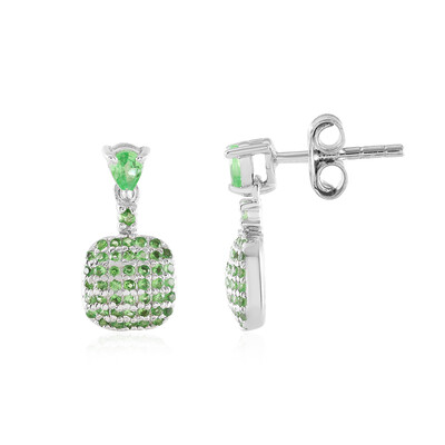 Orecchini in argento con Tsavorite