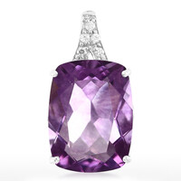 Ciondolo in argento con Fluorite Spagnola Rosa