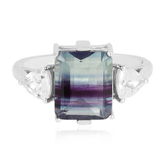 Anello in argento con Fluorite Bicolore