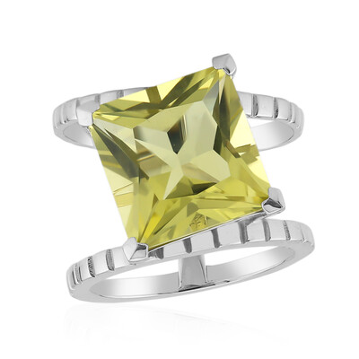 Anello in argento con Citrino Limone