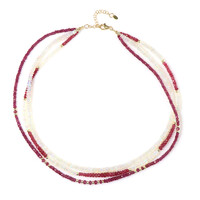 Collana in argento con Rubino Mozambico (Riya)