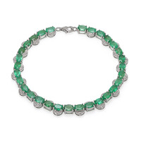 Bracciale in argento con Smeraldo Zambia
