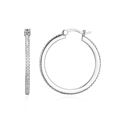 Orecchini in argento con Topazio Bianco