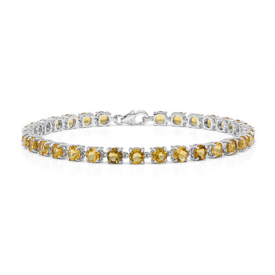 Bracciale in argento con Quarzo Cognac