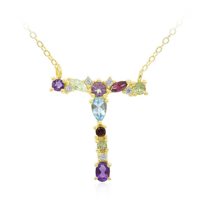 Collana in argento con Topazio Blu Svizzero