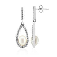 Orecchini in argento con Perla d'Acqua Dolce Bianca