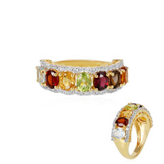 Anello in argento con Citrino Brandy