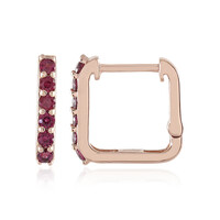 Orecchini in argento con Rodolite Lampone