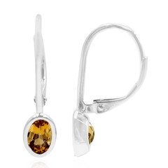 Orecchini in argento con Scapolite Cognac