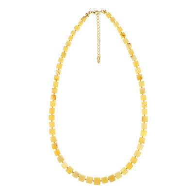 Collana in argento con Ambra Milky Baltica (dagen)
