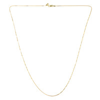 Catenina veneziana regolabile con cursore  in argento 925 placcato oro giallo - 61 cm - 2,7 g