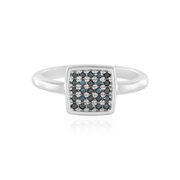 Anello in argento con Diamante Blu I3