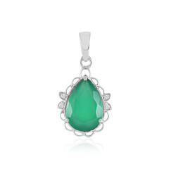 Ciondolo in argento con Onice Verde