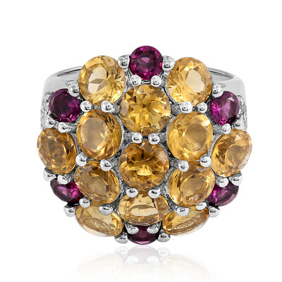 Anello in argento con Citrino