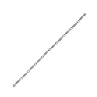 Bracciale in platino con Acquamarina Santa Maria (CUSTODANA)