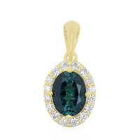 Ciondolo in oro con Indicolite Brasiliana