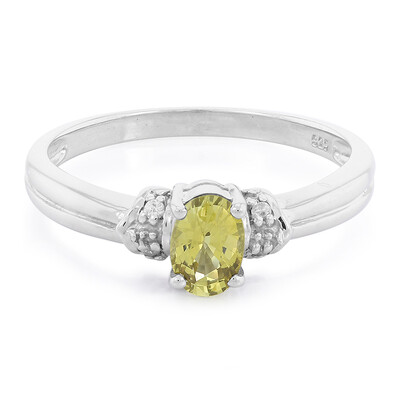 Anello in argento con Crisoberillo Brasiliano