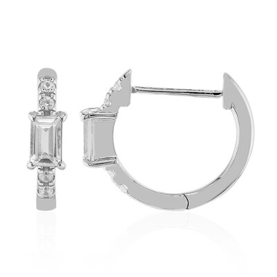 Orecchini in argento con Topazio Bianco