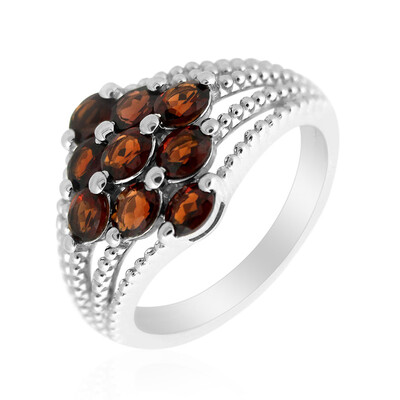Anello in argento con Granato Mozambico