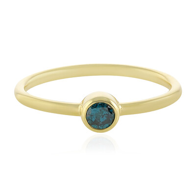 Anello in oro con Diamante Blu